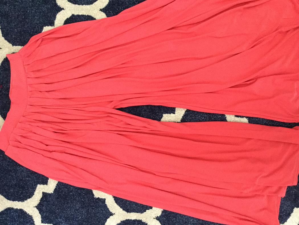 Pleated Palazzo Pants with Flair Length-38-40"