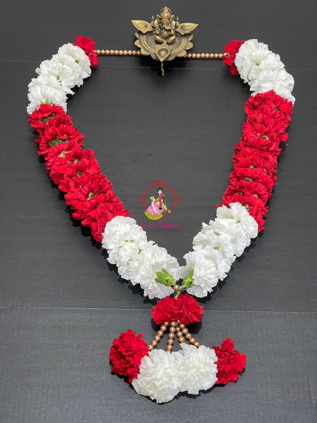 Buy Blue Head and Necklace Artifical Flower Garland and Chandrika Online in  India - Etsy