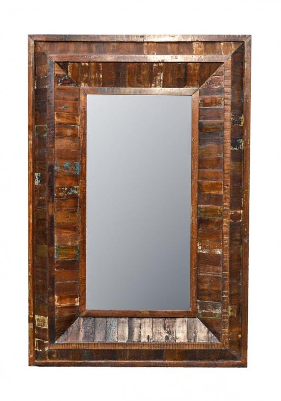 Handcrafted Rustic Reclaimed Rectangle Wooden Frame w/ Mirror 36" Handcrafted Rustic Reclaimed Rectangle Wooden Frame w/ Mirror 36"