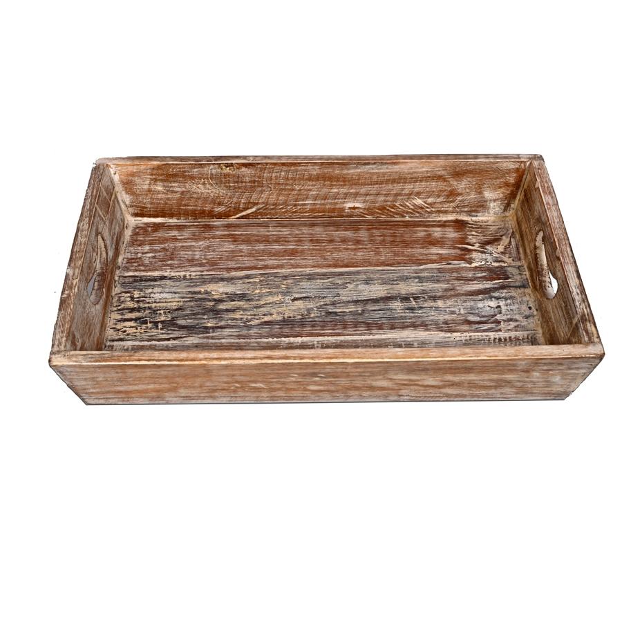 Reclaimed Rustic Wooden 18" Farmhouse Decorative Serving Tray Distressed Reclaimed Rustic Wooden 18" Farmhouse Decorative Serving Tray Distressed