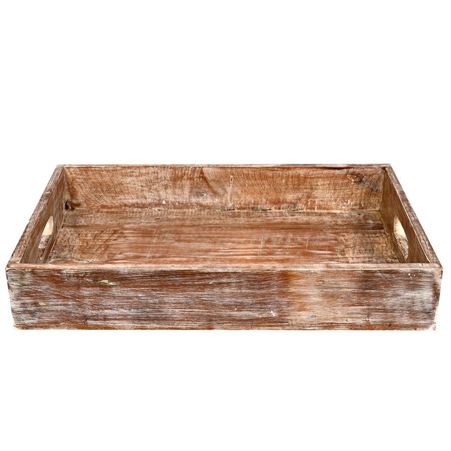 Antique Rustic Wooden 18" Farmhouse Decorative Serving Tray Distressed Antique Rustic Wooden 18" Farmhouse Decorative Serving Tray Distressed
