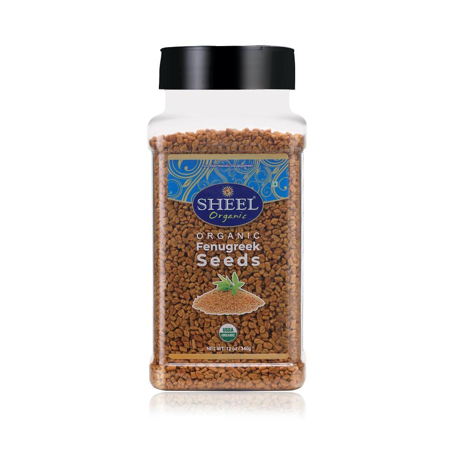 Sheel Organic Fenugreek Seeds - Methi Seeds - Net Wt: 12 oz / 340g