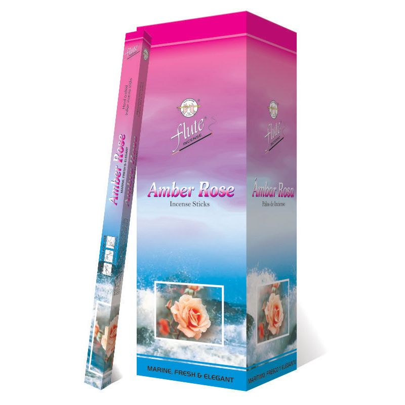 Flute Brand Square -Amber Rose- 8 Sticks/Pack 25 Packs/Box - 200 Sticks/Box