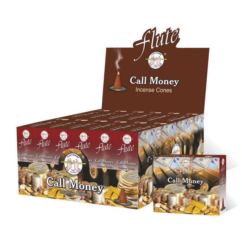 Flute Brand 1 Inch Cones - Call Money - 10 Cones/Packet w/ Plate Holder