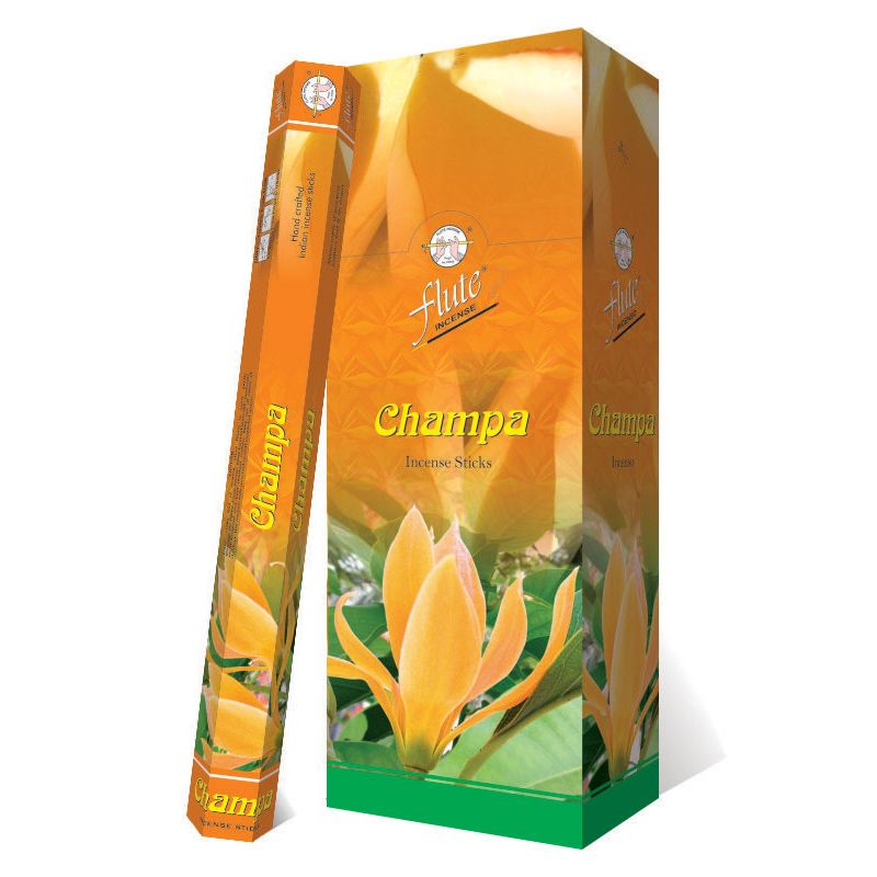 Flute Brand Hexa - Champa - 20 Sticks/Hexa Pack - 6 Packs/Box