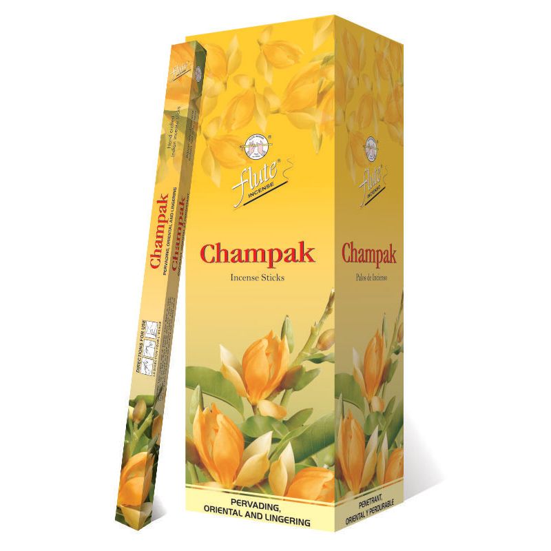 Flute Brand Square - Champak- 8 Sticks/Pack -25 Packs/Box - 200 Sticks/Box Flute Brand Square - Champak- 8 Sticks/Pack -25 Packs/Box - 200 Sticks/Box