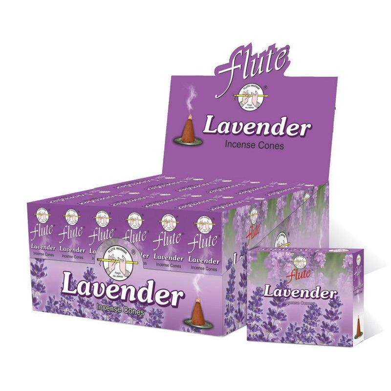 Flute Brand 1 Inch Cones - Lavender - 10 Cones/Packet with a Plate Holder Flute Brand 1 Inch Cones - Lavender - 10 Cones/Packet with a Plate Holder