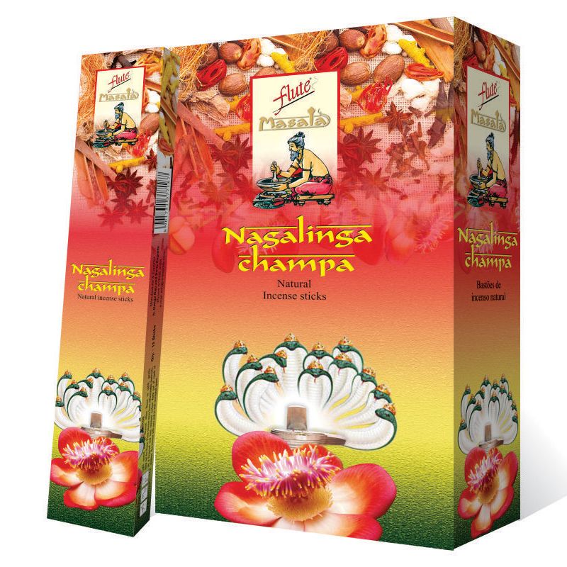 Flute Brand Masala Nagalinga Champa Incense Sticks-15 Sticks/Pack-12 Packs Flute Brand Masala Nagalinga Champa Incense Sticks-15 Sticks/Pack-12 Packs