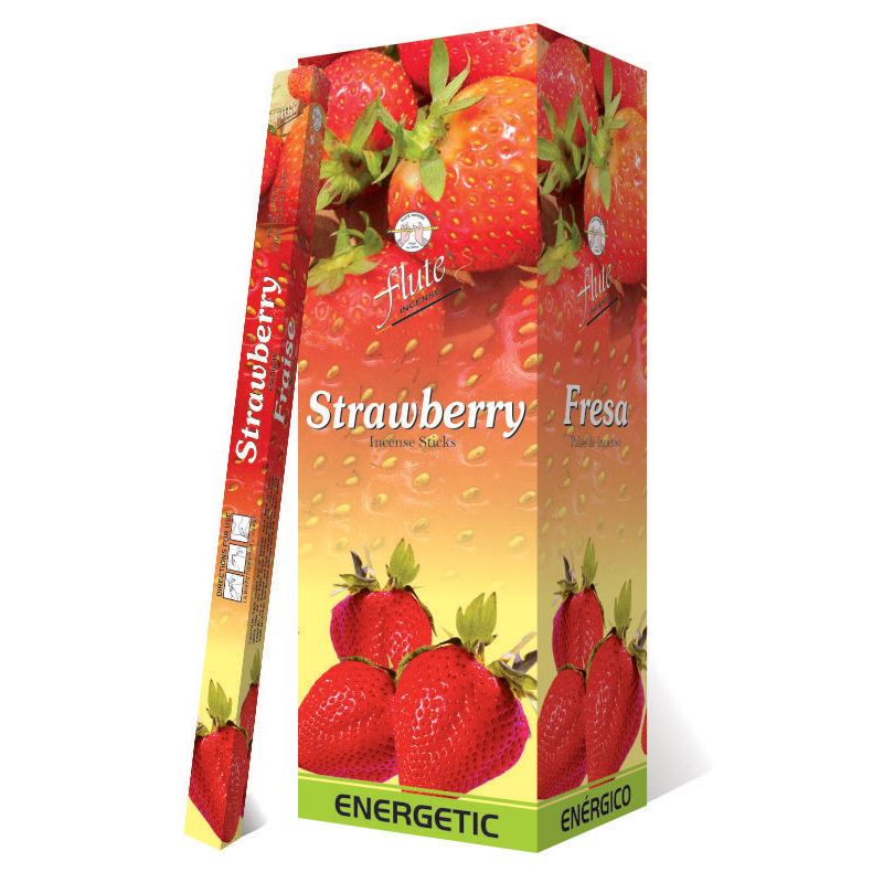 Flute Brand Square -Strawberry-8 Sticks/Pack -25 Packs/Box - 200 Sticks/Box