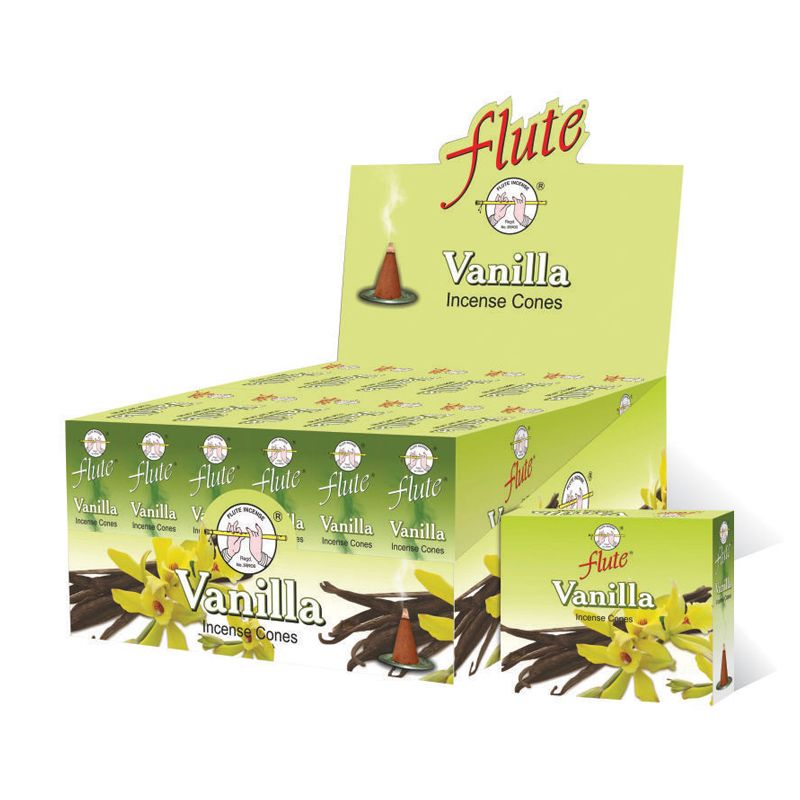 Flute Brand 1 Inch Cones - Vanilla- 10 Cones/Packet with a Plate Holder Flute Brand 1 Inch Cones - Vanilla- 10 Cones/Packet with a Plate Holder