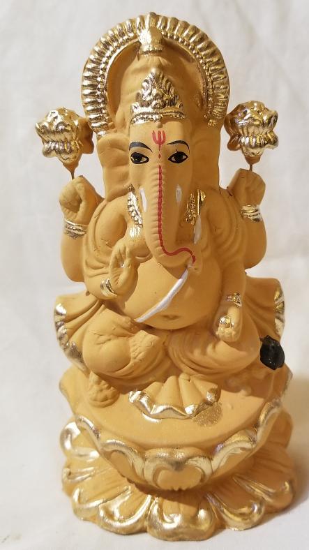 Eco-friendly Ganesh Clay Statue For Visarjan Ganesh Chaturthi Pooja 6"