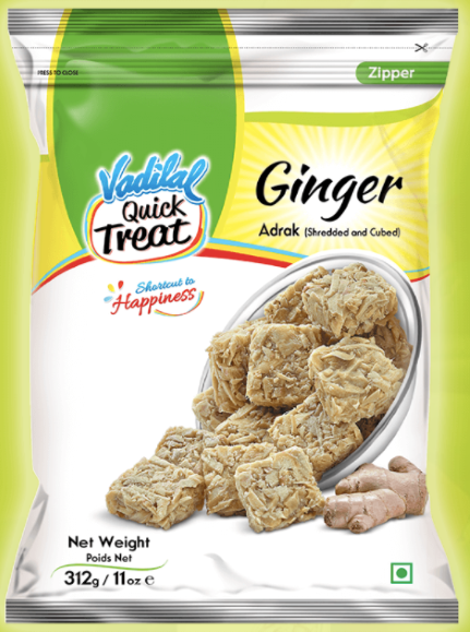 Vadilal Ginger / Adrak Shredded & Cubed - (312g / 11oz)