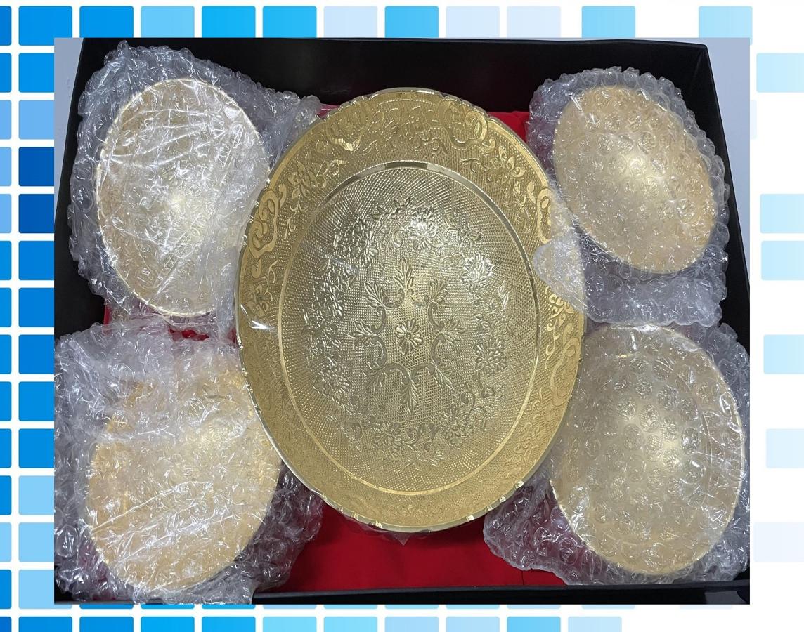 GOLD PLATED 10 PCS BOWL SET