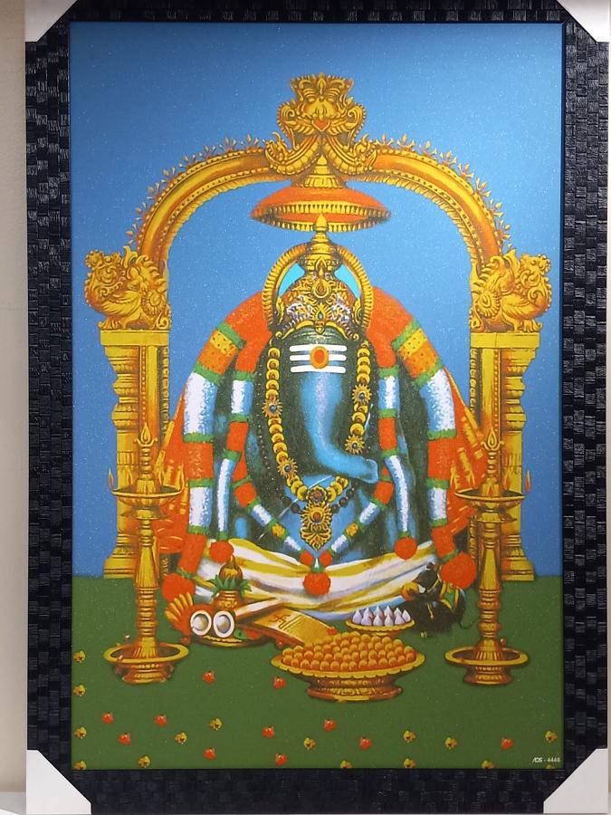 Beautiful Wooden Framed Canvas Print Picture of Ganeshji # 5 - 23 x 33" Beautiful Wooden Framed Canvas Print Picture of Ganeshji # 5 - 23 x 33"