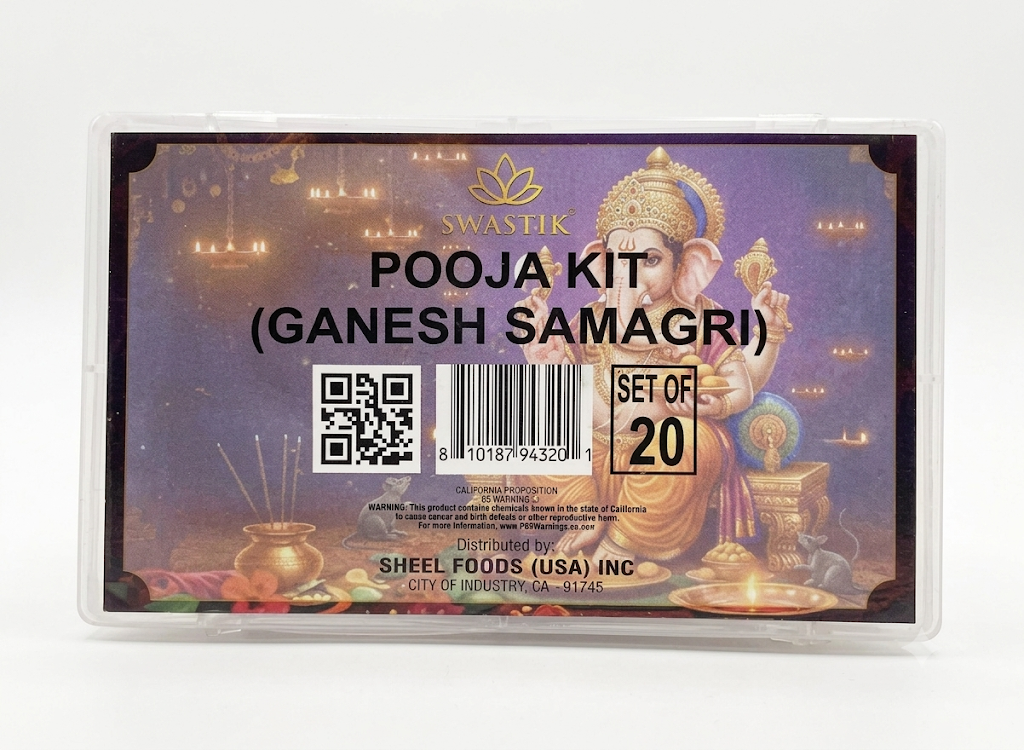Swastik - Pooja Kit Ganesh Samagri- Net Wt: 11.2 oz. (320gm)