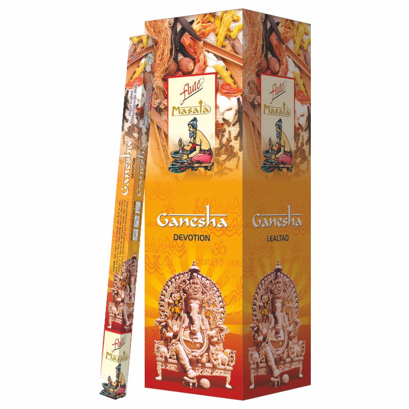 Flute Brand Ganesha Natural Masala Incense-7 sticks/pack-25 Packs/Box Flute Brand Ganesha Natural Masala Incense-7 sticks/pack-25 Packs/Box
