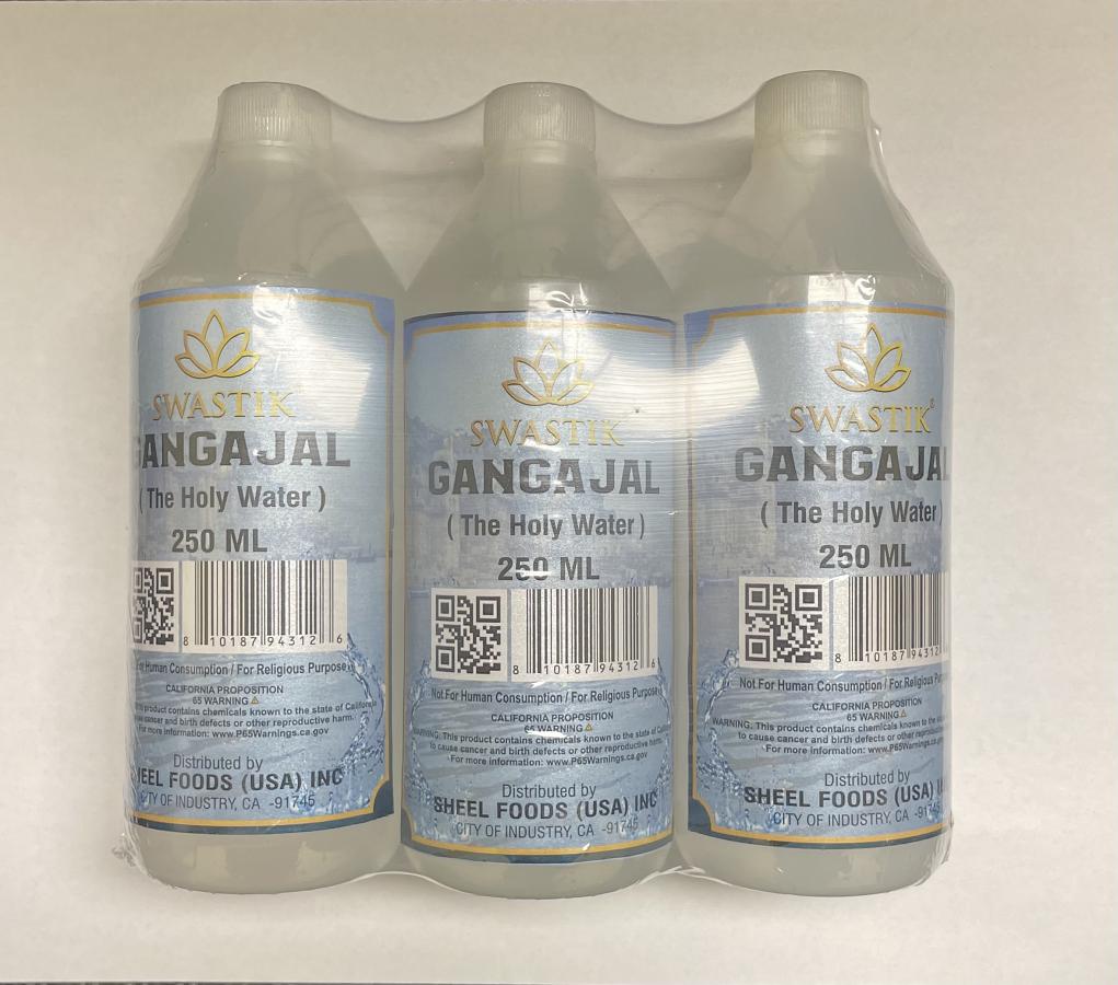 Swastik - Gangajal (The Holy Water) 3 bottle value pack- Net Wt: 750 ml 