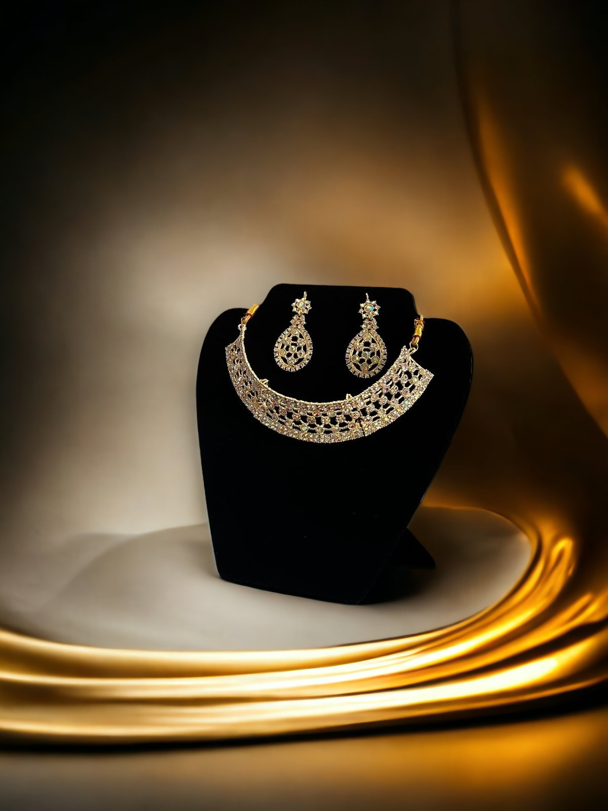 Fancy Design Fashion Punjabi Jewelry Neckalce & Earrings Set