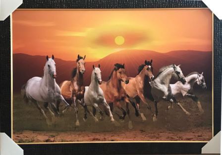 Stunning Picture Frame of Running Horses # 2 - 20 x 30"