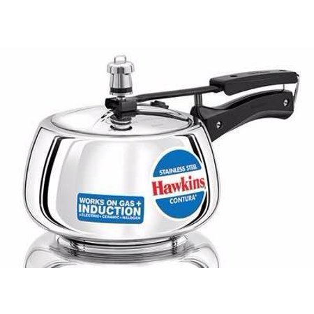 Hawkins Contura-SSC30 3 L Pressure Cooker Stainless Steel, Small, Silver