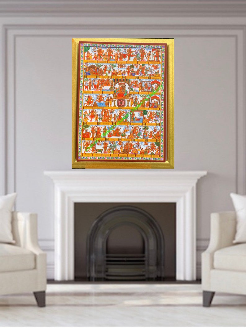 HANUMAN CHALISA Panchamuki Yantra Pooja/Home Decor/Wedding gift/EvilEye HANUMAN CHALISA Panchamuki Yantra Pooja/Home Decor/Wedding gift/EvilEye