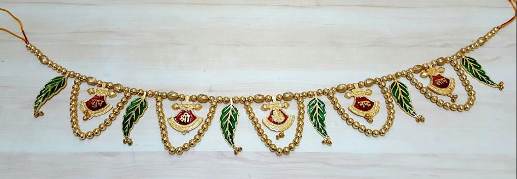 Door Toran Bandanwar Banner w/ Shubh Laabh Ganesh for Diwali Wedding