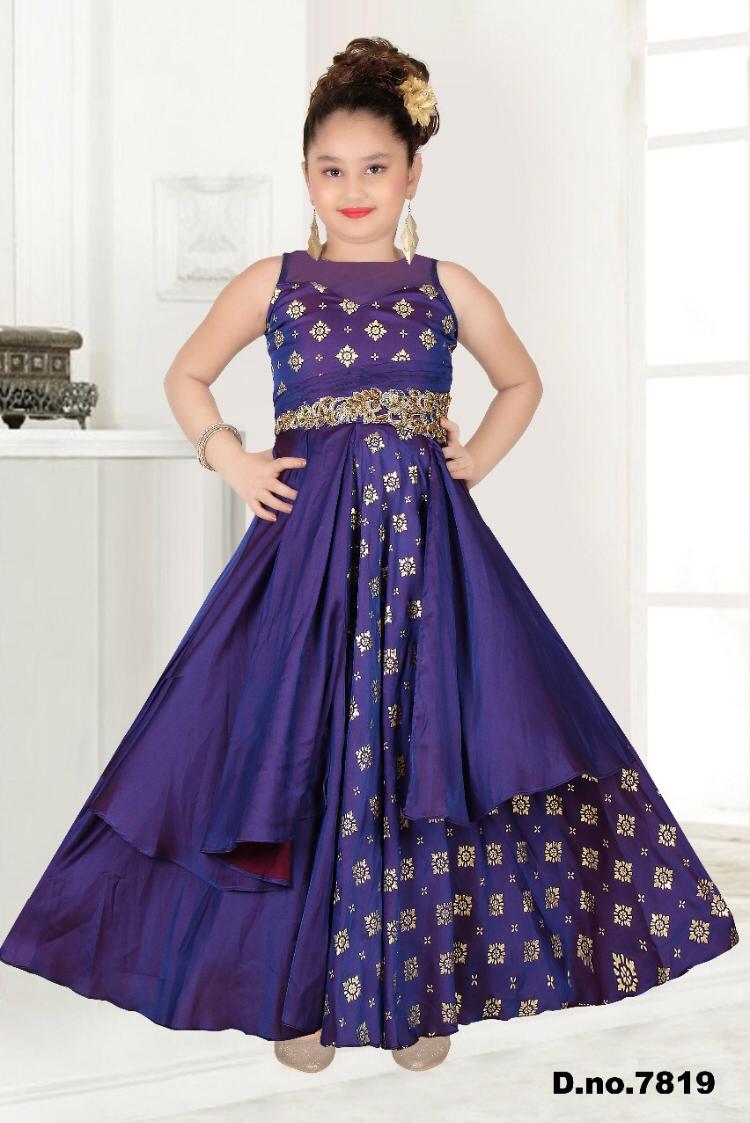 Suri Chanderi Silk Gown with Organza Dupatta – Mina Designer Collection