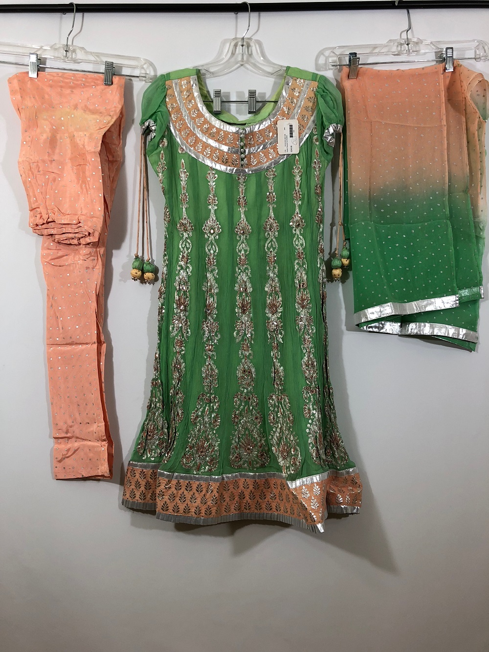 Formal Party Wear Designer Suit In Chiffon w/ Churidar Pant & Dupatta