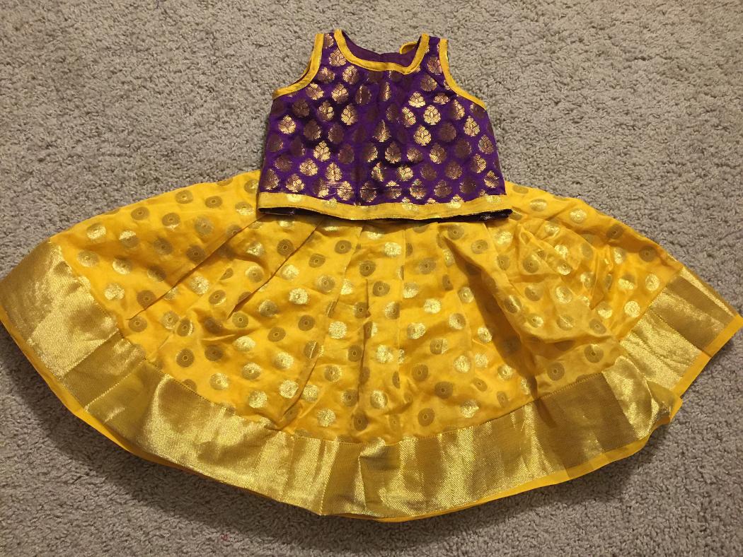 pattu pavadai for 2 year old baby