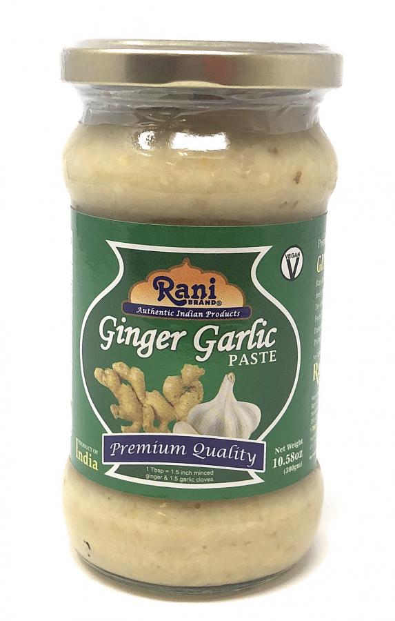 Rani Ginger Garlic Cooking Paste 10.58oz (300gm) ~ Vegan | Glass Jar | Gluten Free | NON-GMO | No Colors | Indian Origin Rani Ginger Garlic Cooking Paste 10.58oz (300gm) ~ Vegan | Glass Jar | Gluten Free | NON-GMO | No Colors | Indian Origin