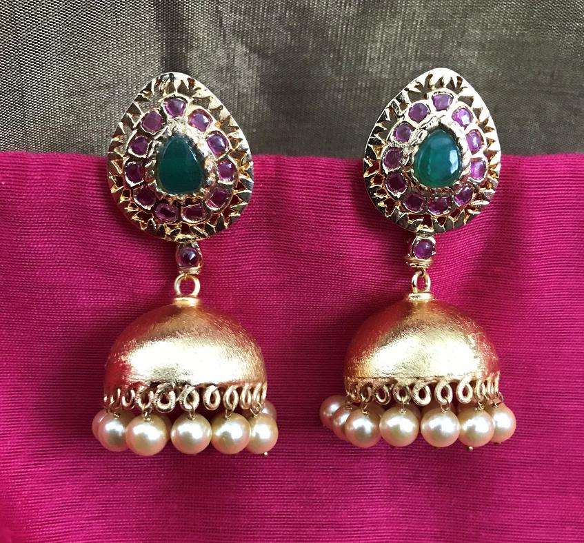 Flipkart.com - Buy oh wow one gram micro gold jewellery earrings jhumki for  women Copper Jhumki Earring Online at Best Prices in India