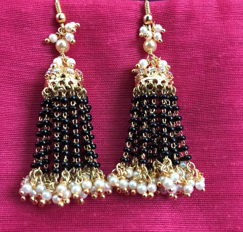 latest black beads earrings.//daily wear gold earrings.//with weight -2022.  - YouTube