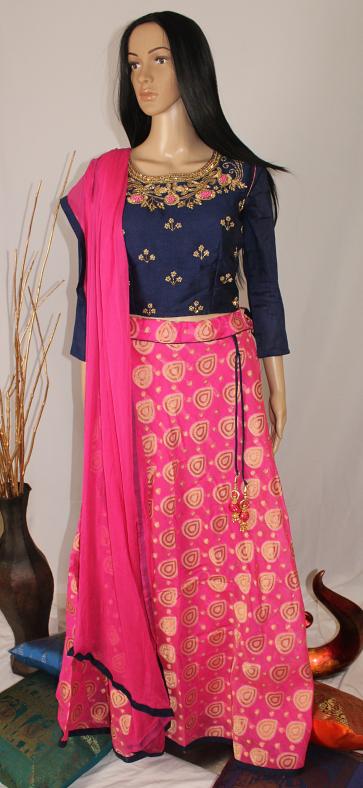 crop top dress with dupatta