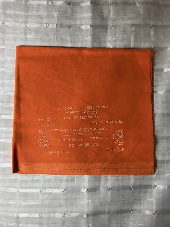 Light Orange Blouse Piece for Sari