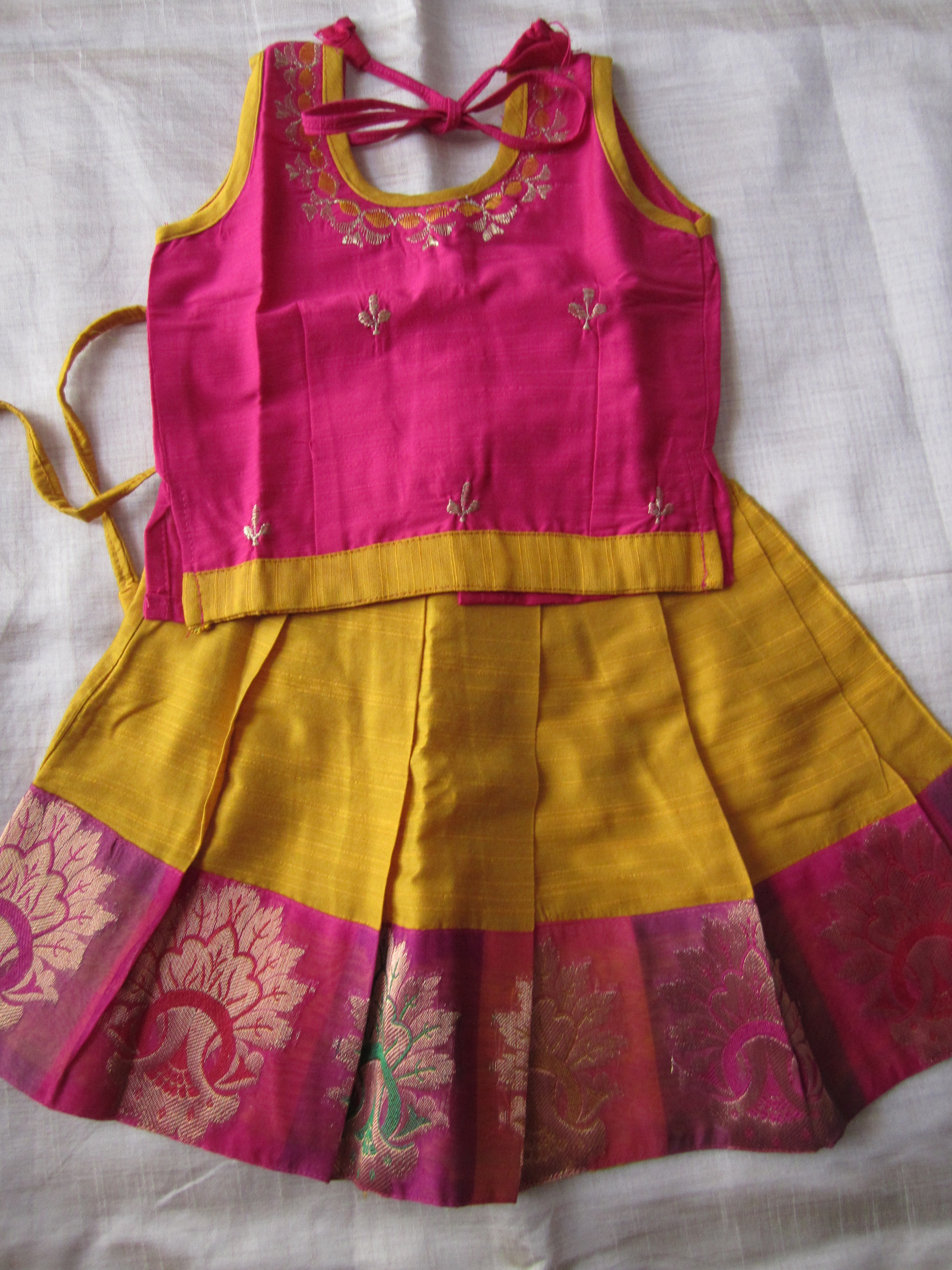Dark Mango color Blouse Piece