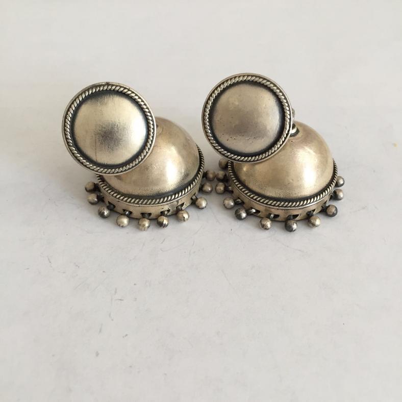 Jhumka Style 92.5% Silver Earrings