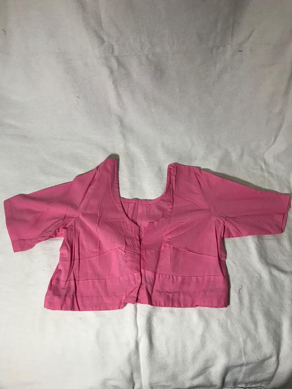 Pink Cotton Blouse w/  Front Open (Sizes: 36)