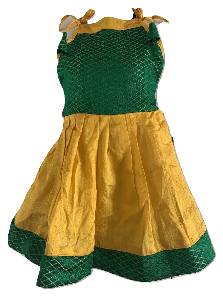 green frock for baby girl