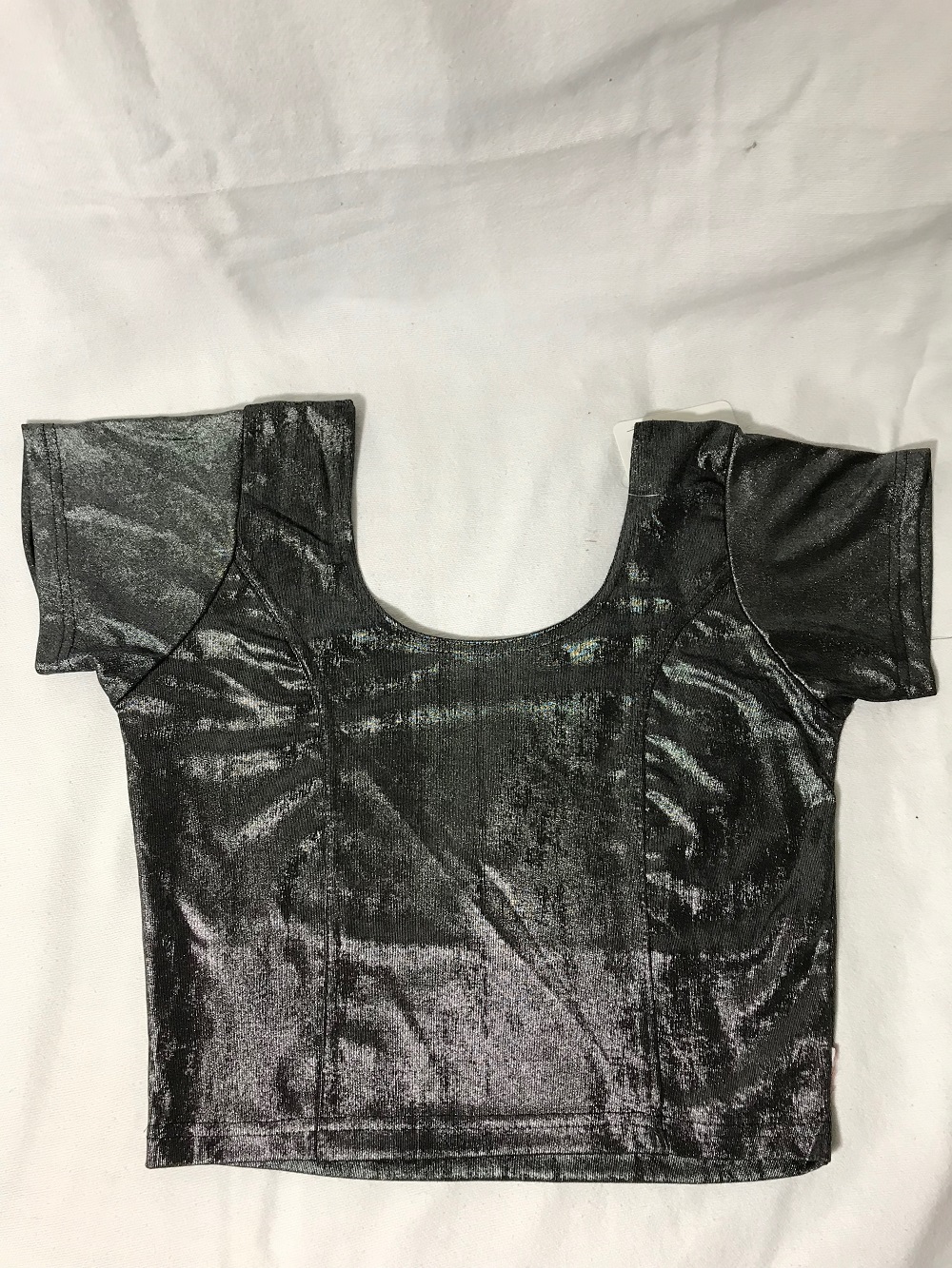 Metalic Black Embroidered Sequence Streachable Blouse