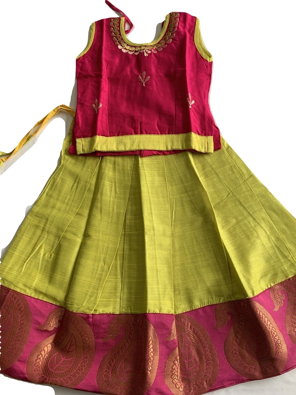 pattu pavadai for 2 year girl