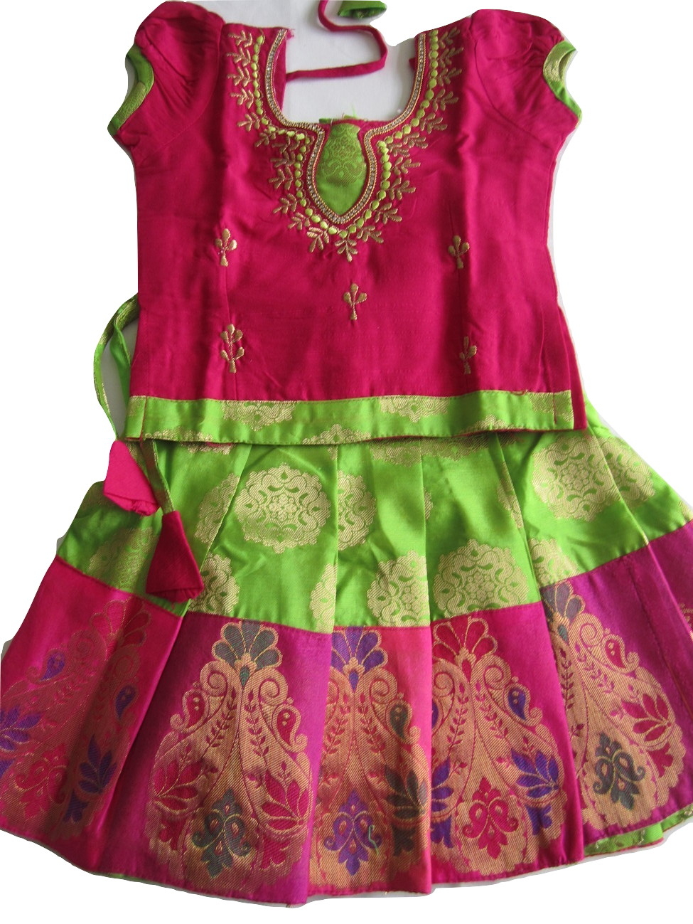 pattu lehenga for babies