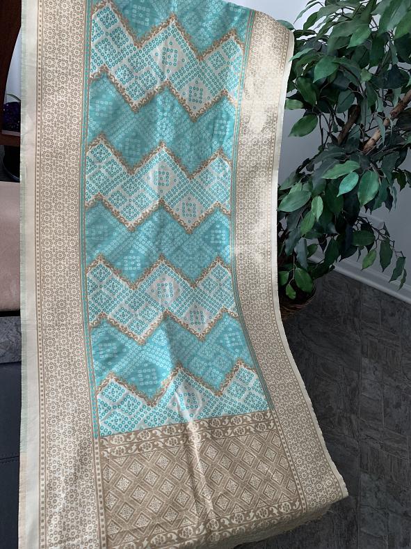 Party Wear / Wedding Green Banaras Dupatta