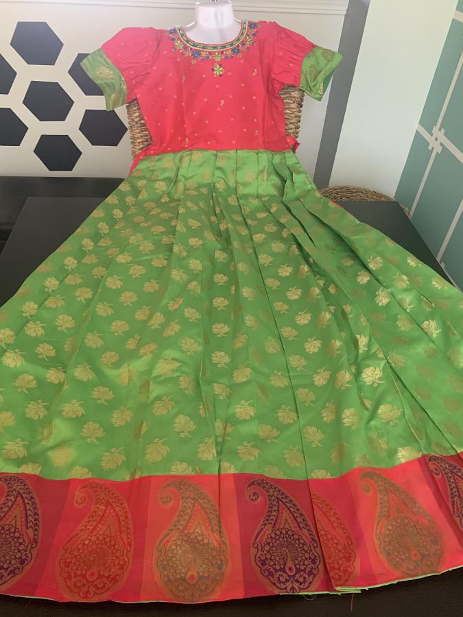 Buy Pattu Frocks/pattu Pavadai/traditional Frocks/parkar Polka/girls Pattu  Frocks/ Girls Pattu Pavadai/silk Frocks/traditional Silk Dress Online in  India - Etsy