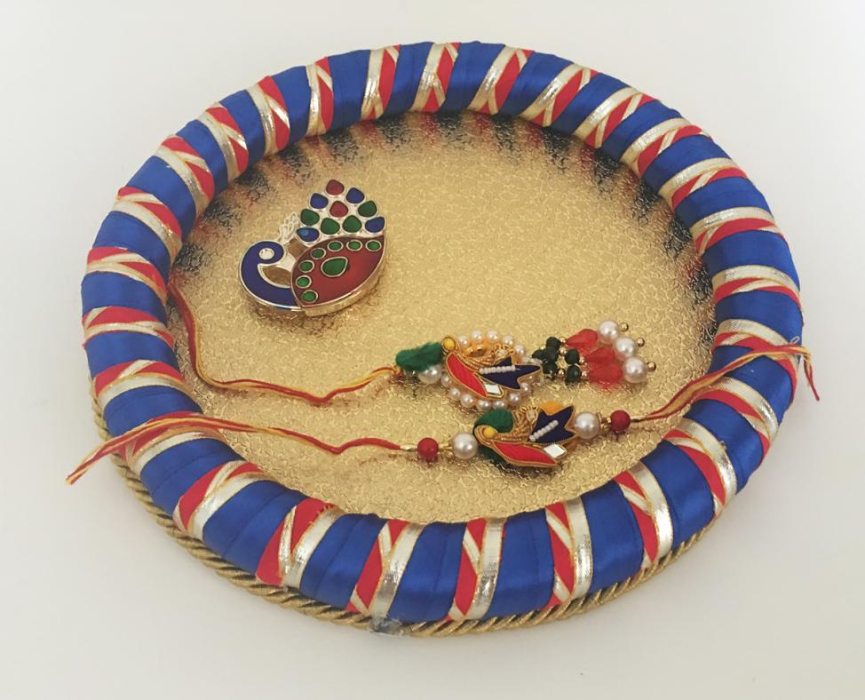 Exclusive Rakshabandhan Rakhi Thali Set with 1 Bhaiya Bhabhi Rakhi