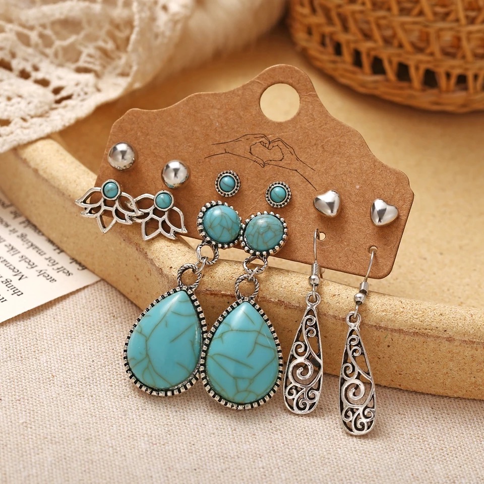 3 Pair Bohemian Earring Style 5