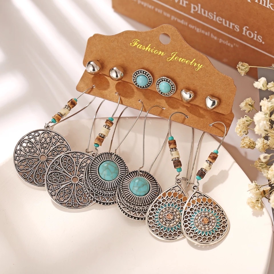 3 Pair Bohemian Earring Style 9