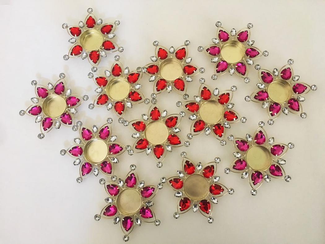 Set of 12 Diwali Diya/Diva/Tea light Holder, Home Decor, Indian wedding