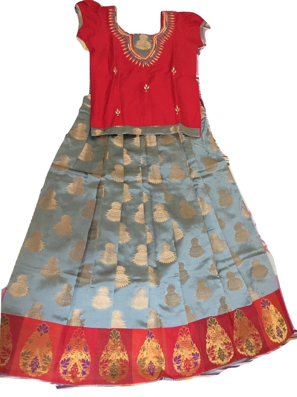 pattu pavadai for 10 year old