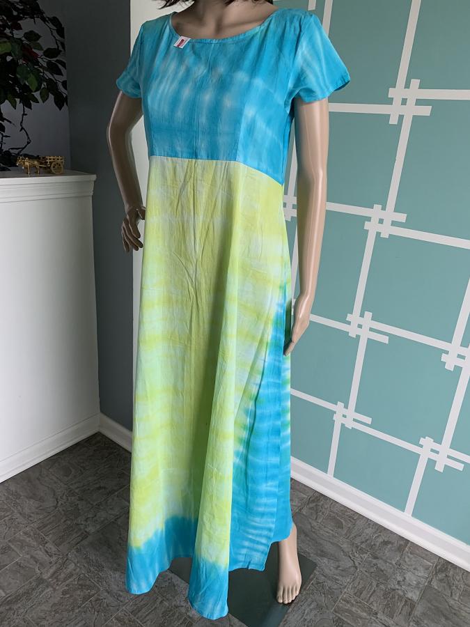Exceptional Multi Colored Causal Wear Cotton Long Dress Exceptional Multi Colored Causal Wear Cotton Long Dress