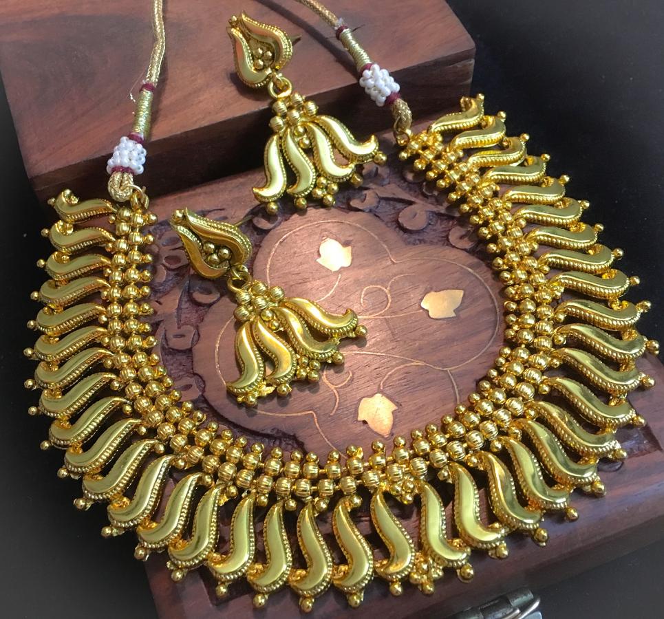 ANtique Double Layer Golden Maala with Jhumkas!!! #40879 | DesiClik.com ...